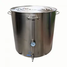 Panela Inox 390 Litros + Válvula + Termômetro Foto  mini 1