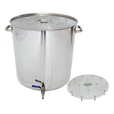 Panela Inox Cerveja 157 Litros C/ Válvula E Fundo Falso Foto  mini 1