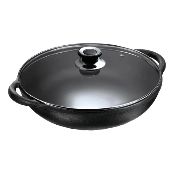 Panela Mineira Parmegiana Ferro 1 Litro + Tampa Vidro 22 Cm Foto 1