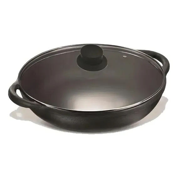 Panela Parmegiana De Ferro Fundido Com Tampa 29 Cm Foto 1