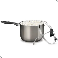 Panela Pipoca Pipoqueira Com Tampa Vidro Antiaderente 4,8 L Cor Pipoqueira Mta Grafite Foto mini  3
