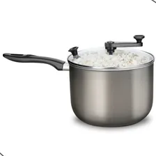 Panela Pipoca Pipoqueira Com Tampa Vidro Antiaderente 4,8 L Cor Pipoqueira Mta Grafite Foto mini  2