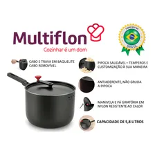 Panela Pipoqueira 5,6l Antiaderente 6 Camadas Profissional Cor Panela Pipoqueira Grafite Foto mini 4