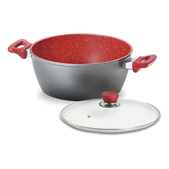 Panela Polishop C/ Tampa Family 24cm Vermelho Flavorstone Foto 1