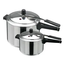 Panela Pressão 2 Peças De 10 E 4,5 Litros Polida Cor Prateado Foto  mini 1