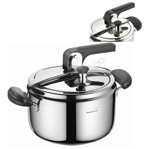 Panela Pressão Inox Barazzoni Italiana 5 Litros Cor Prateado Foto 1