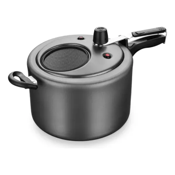 Panela Pressão Profissional 4,5L Antiaderente C/ Visor Grafite Foto 1