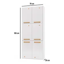 Paneleiro Em Aço Diamante 6 Portas Branco 818309 - Telasul Foto mini 3