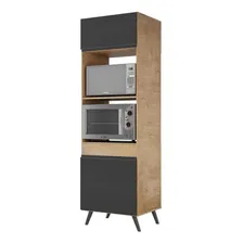 Paneleiro Forno Micro 62cm Lisboa Multim贸veis Mp2126 Mad/pto Foto mini 1