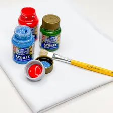 Pano De Prato Pintura Azul Mabber Pintar Bordar 50x80cm C/10 Foto mini 3