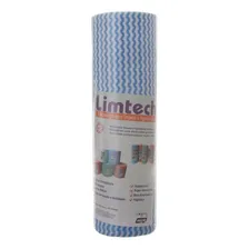Pano Multi Uso Tipo Perfex Limtech Azul 30 Cm X 30 Metros Foto mini 1