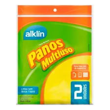 Pano Multiuso Amarelo Alklin 2 Unidades Foto mini 4