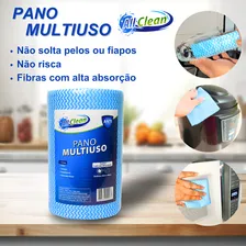 Pano Multiuso Perfex Limpeza Lavável 28x40cm - 2 Rolos 300un Cor Azul Foto mini 2