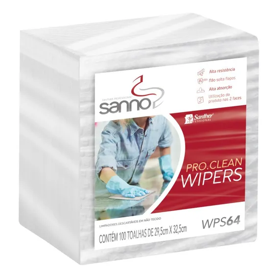Pano para limpeza Santher Pano pano branco 100 u Foto 1
