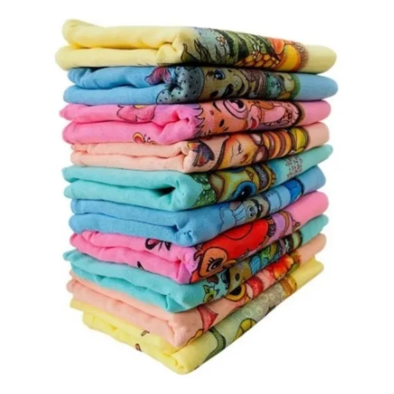 Pano Prato Atacado Estampado Colorido Premium Kit 10 Peças Foto 1