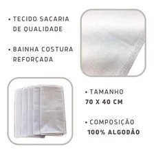 Panos De Prato Branco Liso Kit 50 Peças Atacado Foto mini 4