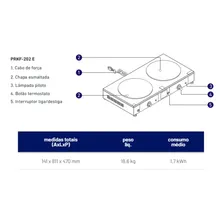 Panquequeira Elétrica Crepe Francês Prkf202e Redonda Progás Cor Inox 220 Volts Foto mini 4