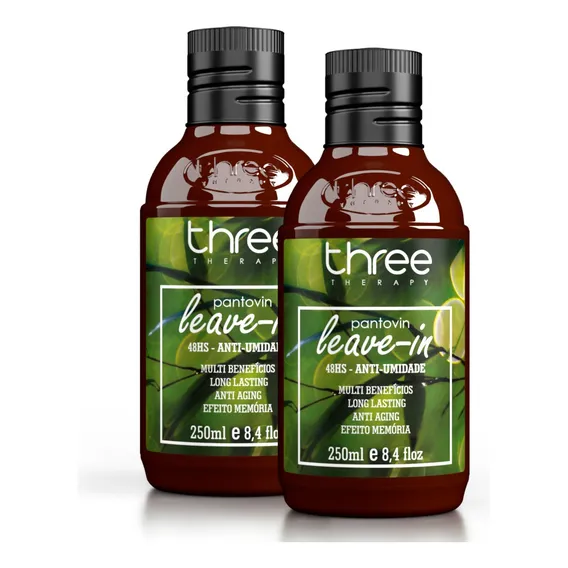 Pantovin 2 Leave-in 48hs Anti-umidade Vegano Three Therapy Foto 1