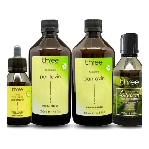 Pantovin Crescimento Shampoo Mascara Tonico E Leave In Foto 1