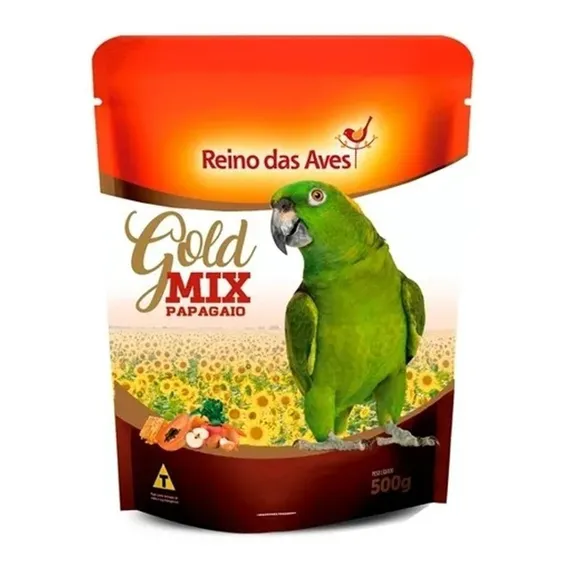 Papagaio Gold Mix 500g - Reino Das Aves Foto 1