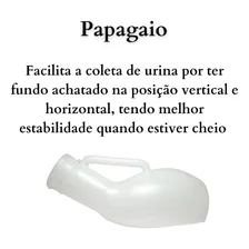 Papagaio Urinol Coletor De Urina Plástico Com Tampa 1 Litro Foto mini 4
