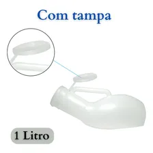Papagaio Urinol Coletor De Urina Plástico Com Tampa 1 Litro Foto mini 2
