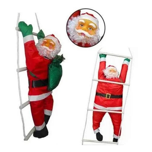 Papai Noel Escalador Enfeite Natalino Na Escada Natal Foto 1