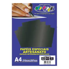 Papel A4 Lamicote Ouro 250g/m Com 10 Folhas Foto mini  2