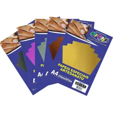 Papel A4 Lamicote Ouro 250g/m Com 10 Folhas Foto mini  3