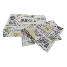 Papel Acoplado Embalagem Hamburguer Lanche Frios 500 Foto mini 1