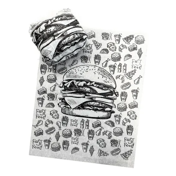 Papel Acoplado Hambuguer Lanche Embalagem C/ 1500 Und 30x38 Impera Embalagens Foto 1