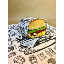 Papel Acoplado Hambuguer Lanche Embalagem C/ 1500 Und 30x38 Impera Embalagens Foto mini  2