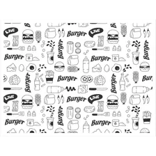 Papel Acoplado - hamburguer Burguer Burger Frios 1000 und. 25g Cor Preto Foto mini 2