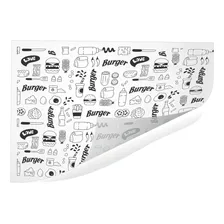 Papel Acoplado - hamburguer Burguer Burger Frios 1000 und. 25g Cor Preto Foto mini 3