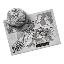 Papel Acoplado - Hamburguer Burguer Burger Frios 500 Unds. Cor Branco Segurar Burger Foto mini 1