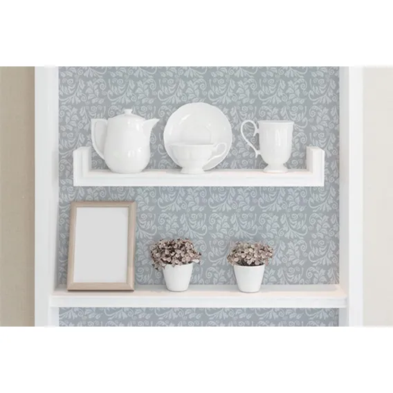 Papel Adesivo Contact Diversas Estampas 45 Cm X 10 Mts Cor Arabesco Cinza Foto 1