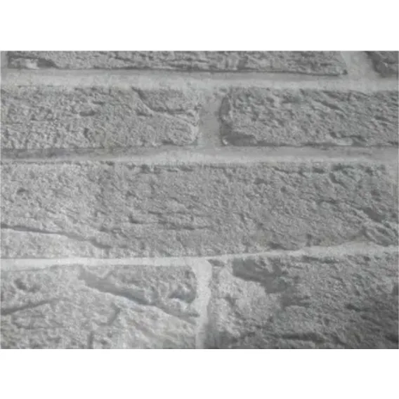 Papel Adesivo Contact Tijolo Branco Lavável 45cm X 2mt Cor Tijolo/branco Foto 1