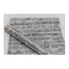 Papel Adesivo Contact Tijolo Branco Lavável 45cm X 2mt Cor Tijolo/branco Foto mini  3