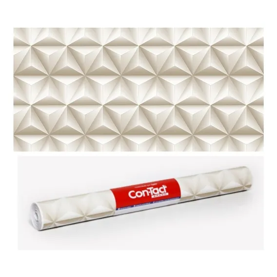 Papel Adesivo Decorado Contact Geometrico 3d - C/5 Metros Foto 1