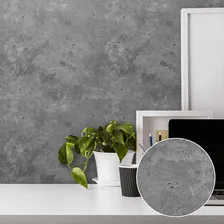 Papel Adesivo Envelopamento M贸veis, Parede Multiuso 5 Metros Cor Cimento Queimado Foto mini 2