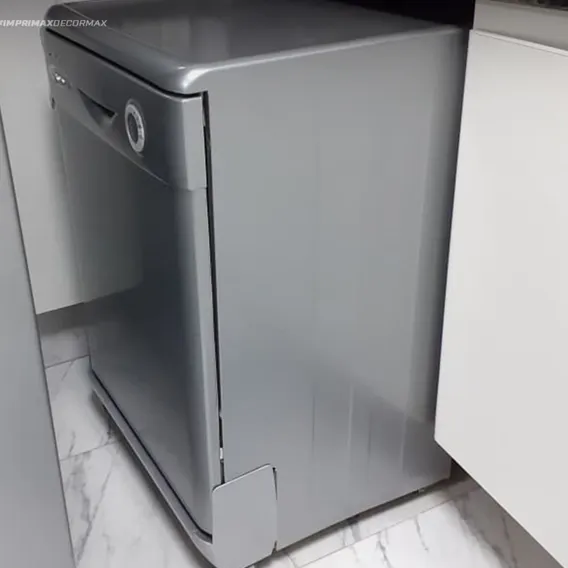 Papel Adesivo Envelopar Geladeira Fogão Prata Tipo Inox 3mt Foto 1