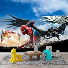 Papel Adesivo Quarto Menino Avengers Vingadores 2,00 X 1,00 Cor Papel de Parede Spider Man Homem Aranha Quarto Infantil Criança Foto mini  3
