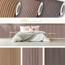 Papel Adesivo Vinílico Imita Madeira Textura Ripada 0,61x1m Cor Mrx 2402 Foto mini 1