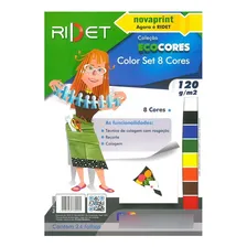 Papel Bloco Criativo A4 8 Cores 24 Fls120g Ridet Novaprint Foto  mini 1