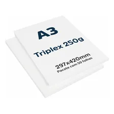 Papel Cartão Triplex 250g Formato A3 Branco 500 Folhas Foto mini 1