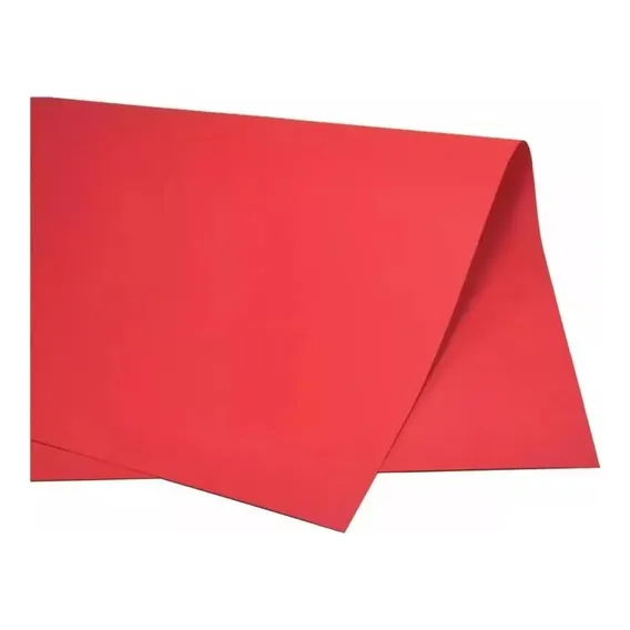 Papel Cartolina Dupla Face Colorset 48x66 Pct C/ 20 Cor Vermelho Liso Foto 1
