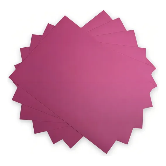 Papel Color Plus Pink Cancun A4 120g Massa Colorida 50 Fls Lisa Foto 1