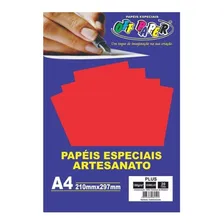 Papel Color Plus Vermelho A4 180g 20 Folhas Off Paper Foto  mini 1
