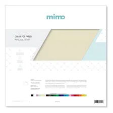 Papel Color Pop Creme Baunilha 30,5x30,5cm Mimo 180g 25 Fls Foto  mini 1