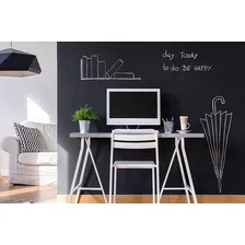 Papel Contact Lousa Adesiva Preto Fosco Opaco Giz 45cm X 5m Cor Lousa Preta Foto mini  2